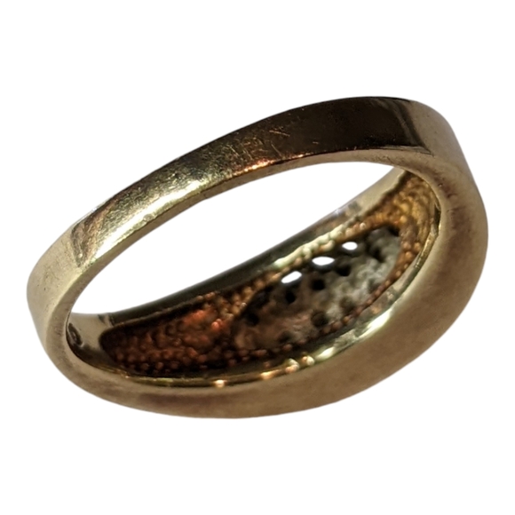 Vintage Cluster Diamonds 10K Gold Stamped 💍 Ring Size 5 and 4.37gm - Picture 5 of 12